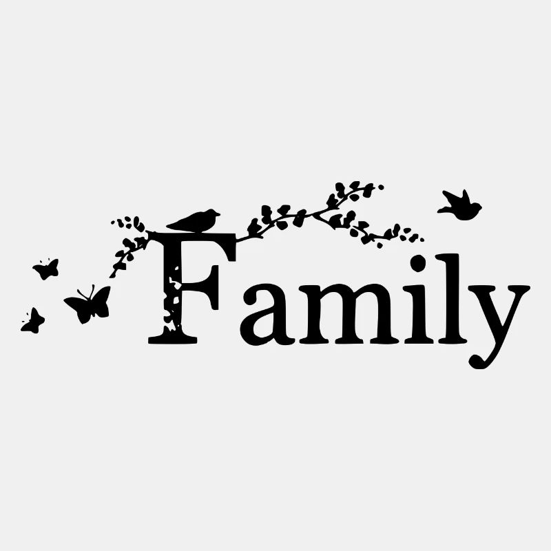 Family - Tree & Animals black