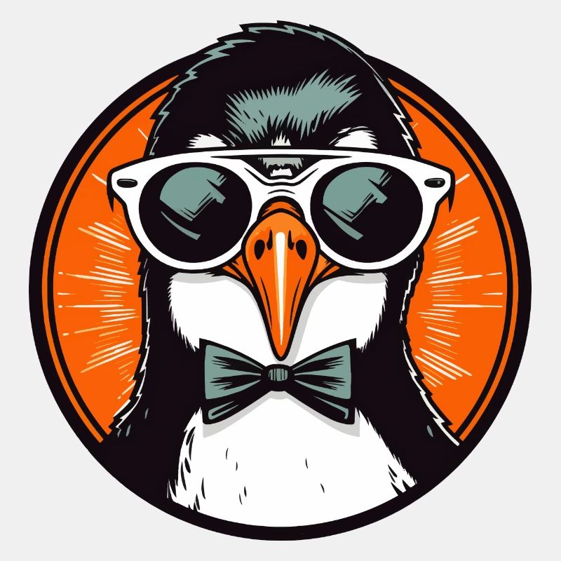 Pinguin mit Sonnenbrille, Antarktisvogel