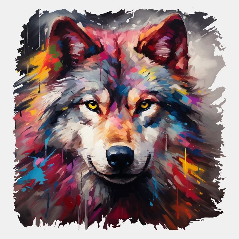 Geschenk Wikinger Wolf Krafttier Schamane Odin