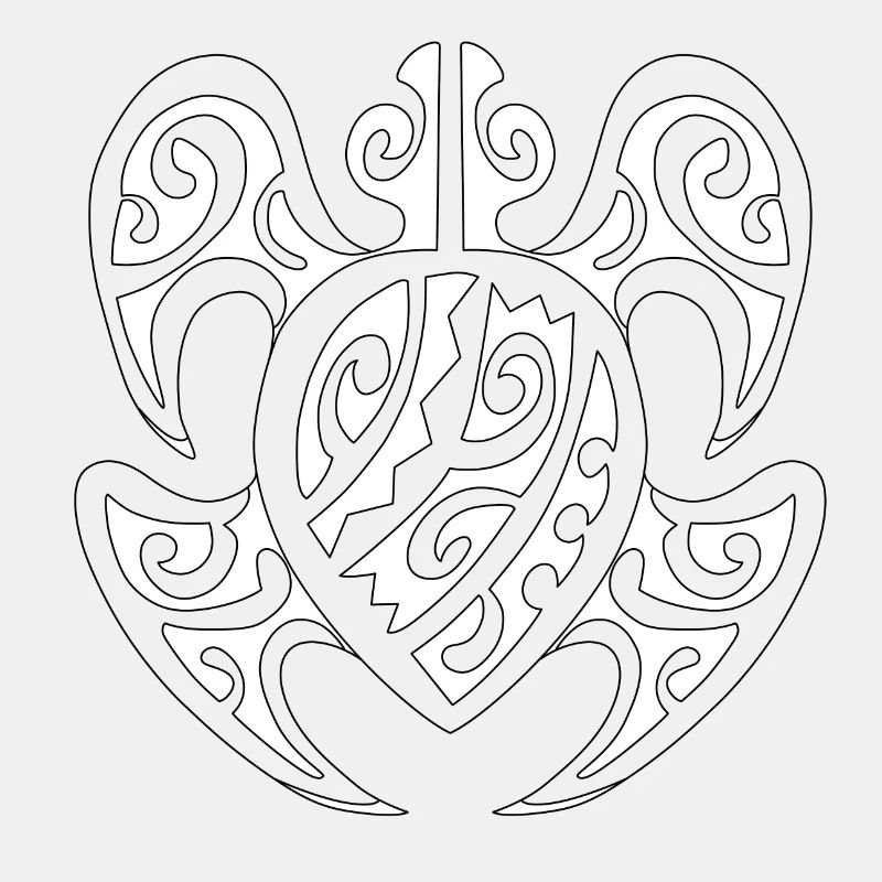 Maori Turtle 31 White
