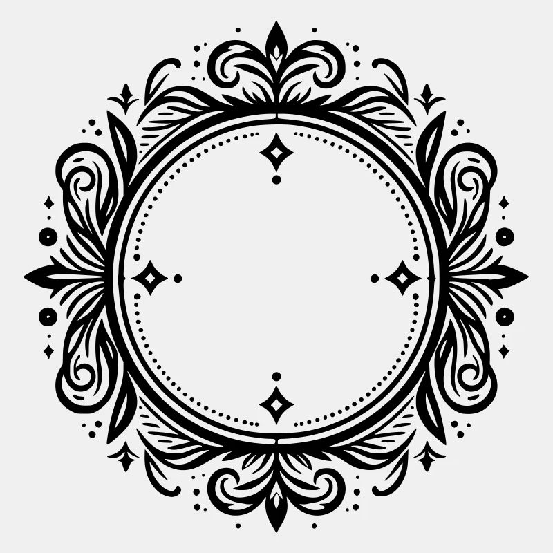 Ornament Frame Round