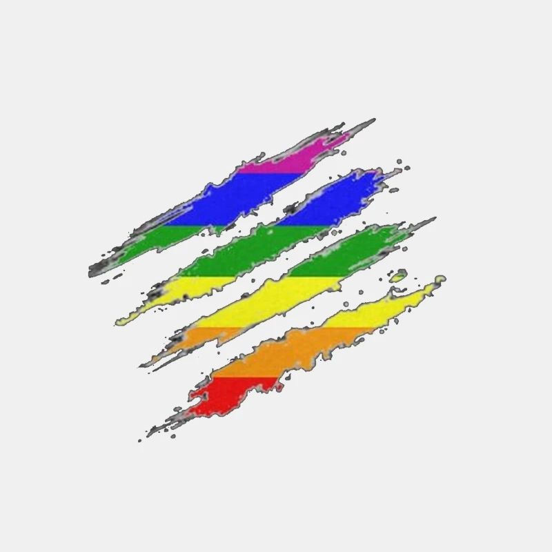 Klaue Markiert Regenbogenflagge