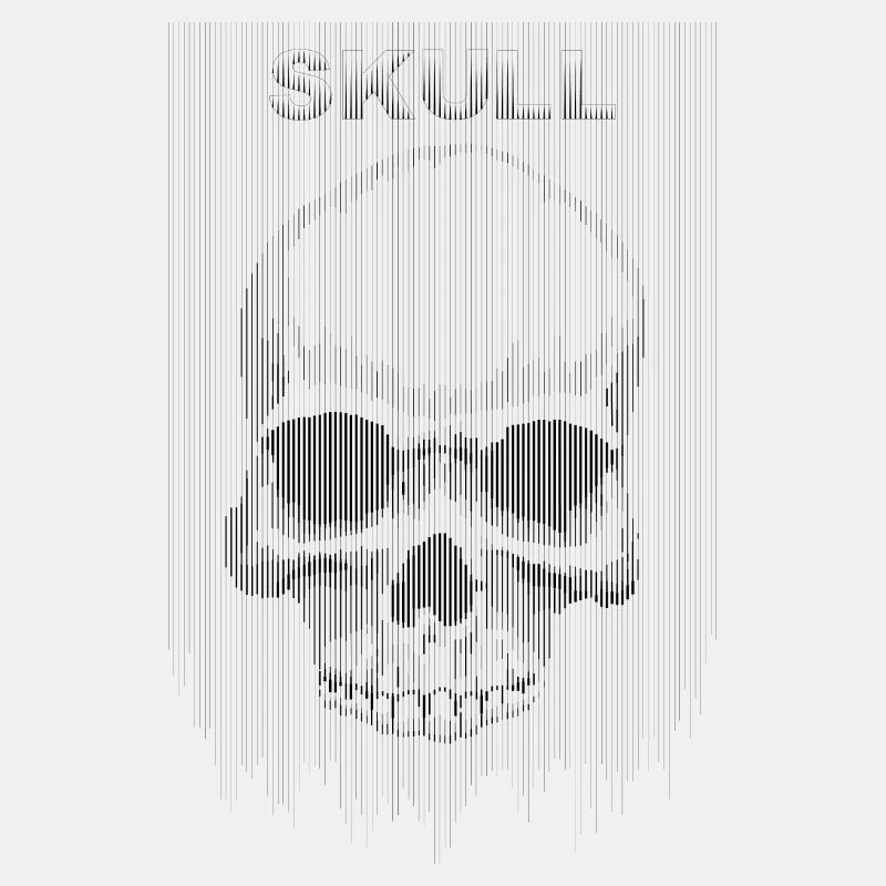 Der Totenkopf in Schwarz