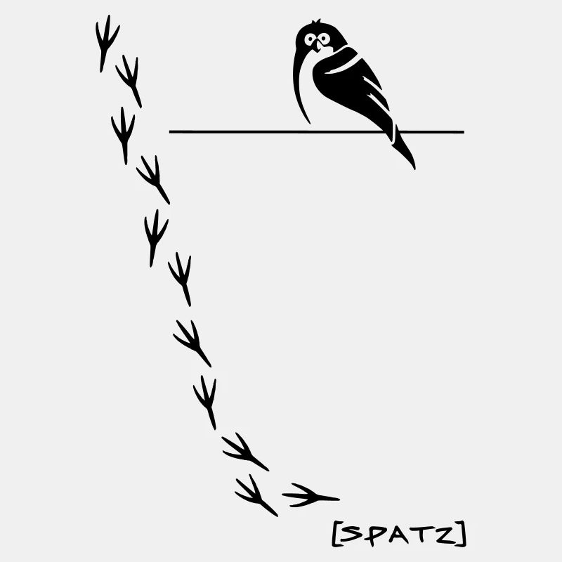 Spatz mit Spuren