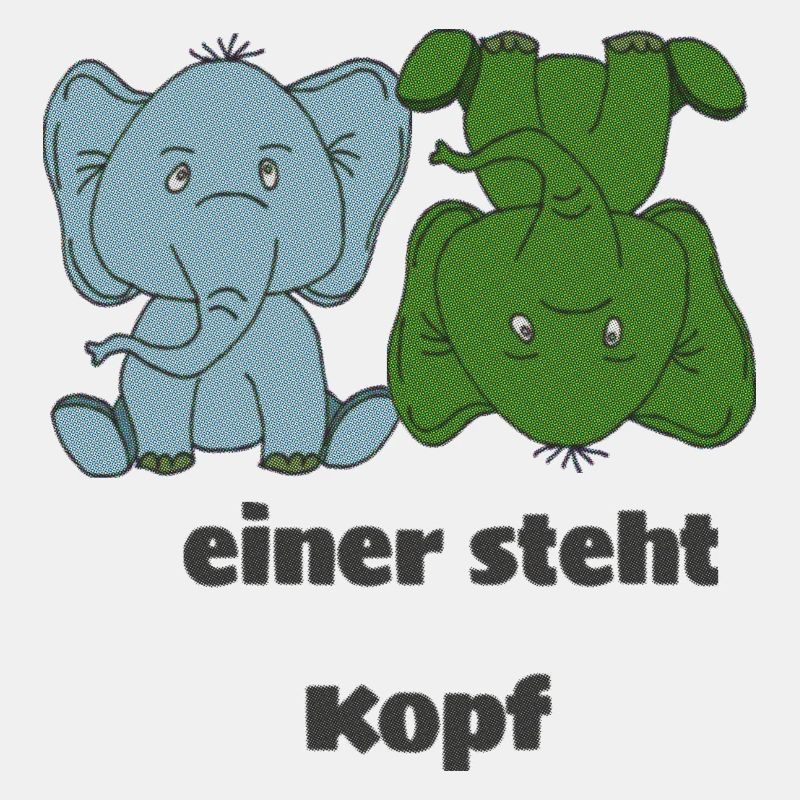 Éléphants L’un se tient à l’envers