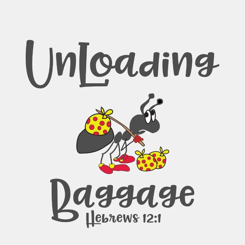 Christian Design Unloading Baggage Hebrews 12