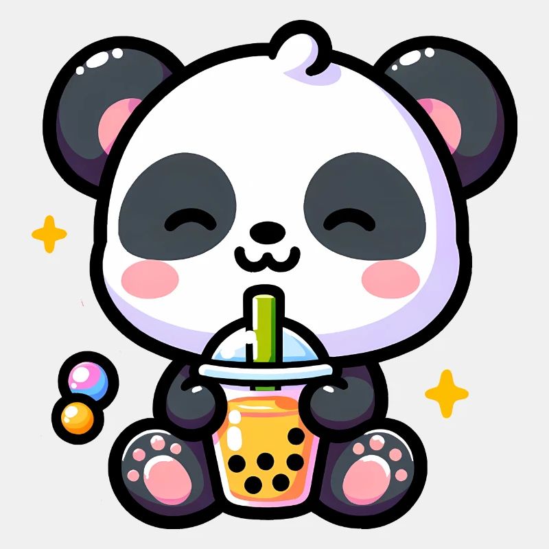 Kawaii Boba Tee Panda