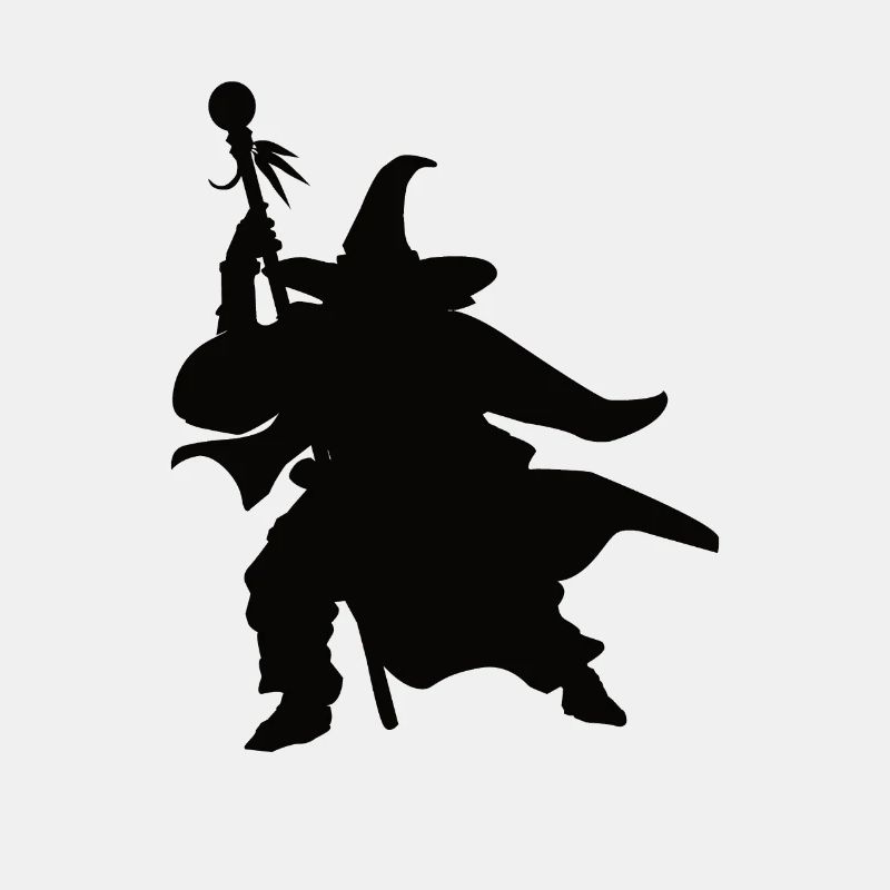 Magier Zauberer Silhouetten Design