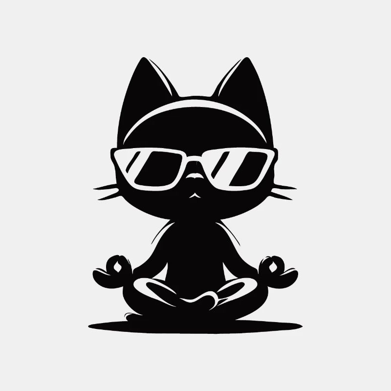 Conception de chats de yoga cool