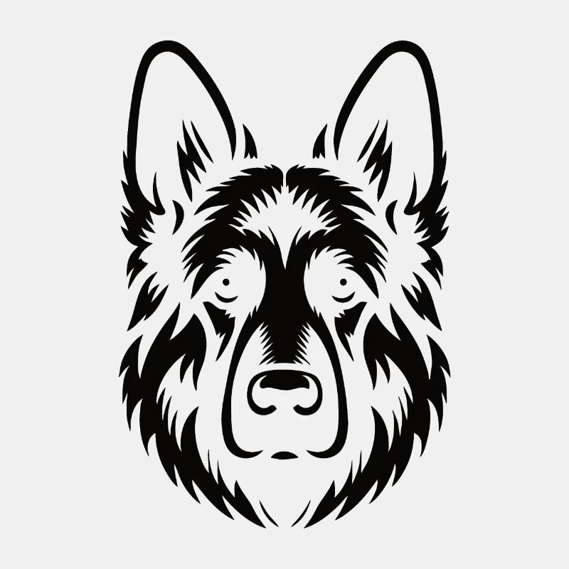Deutscher Schäferhund Silhouetten Design