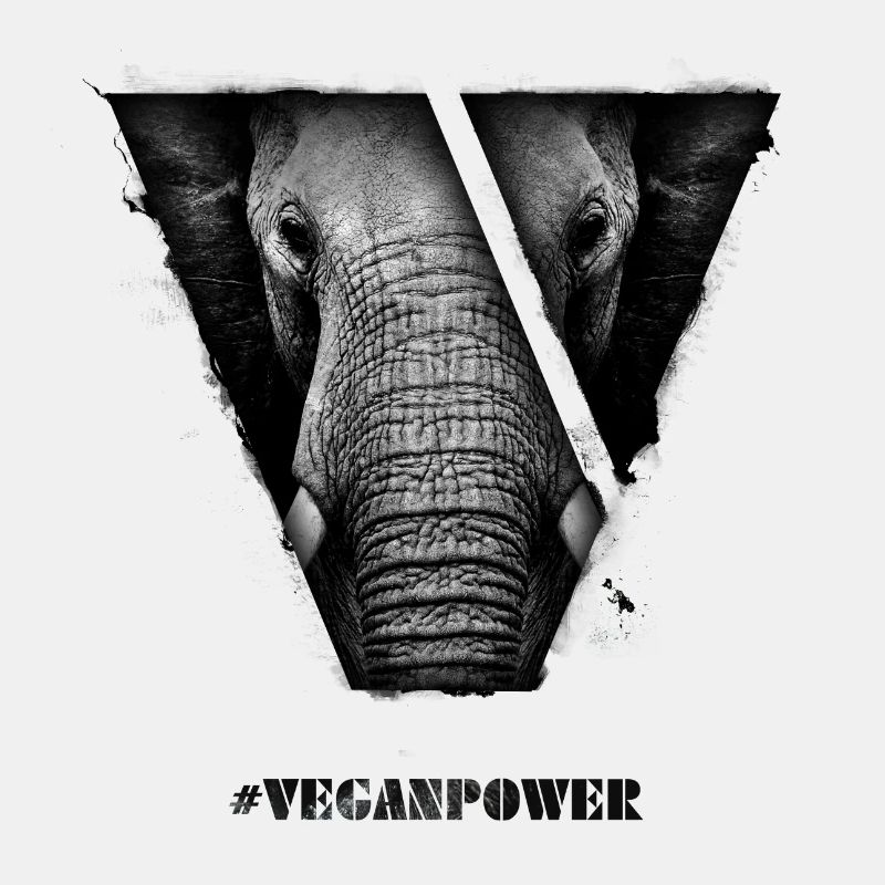 #VeganPower - Elefant