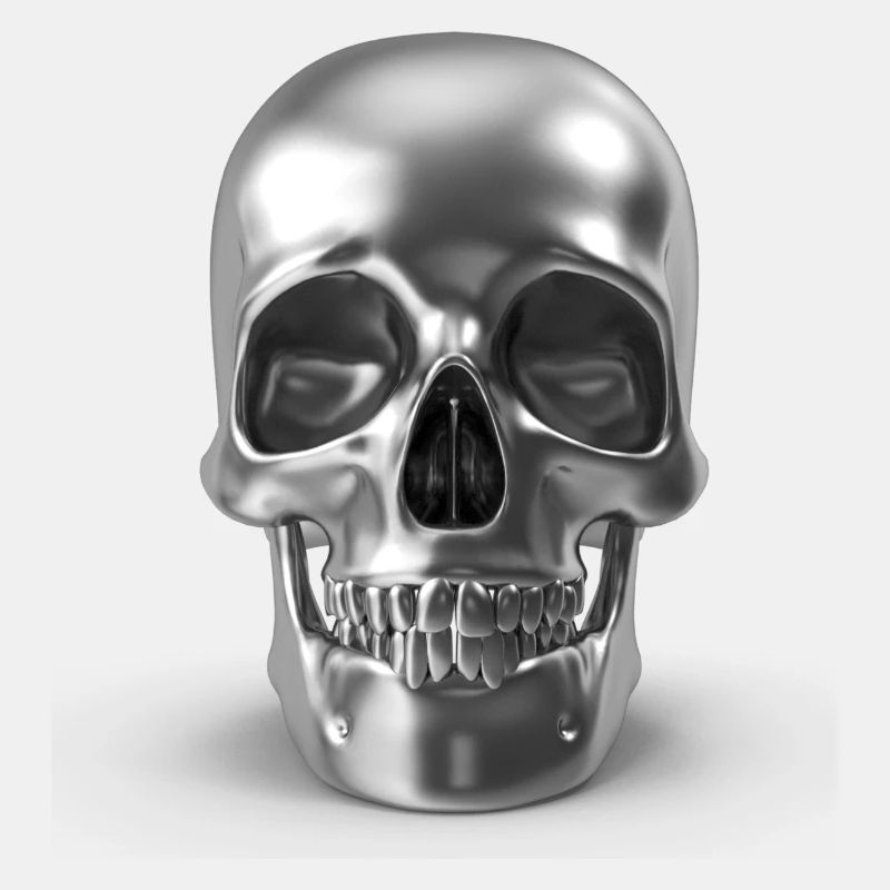 Silver Skull - silber schädel 3D