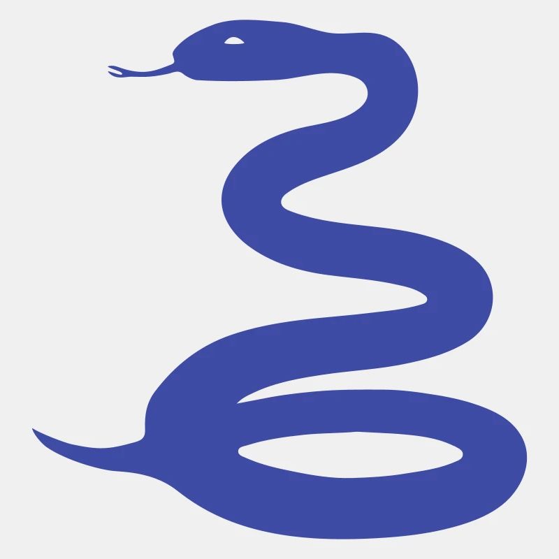 Trigonozepale blaue Schlange