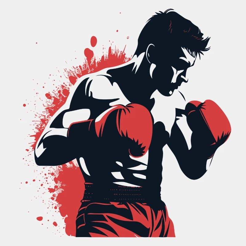 der Boxer in Rot