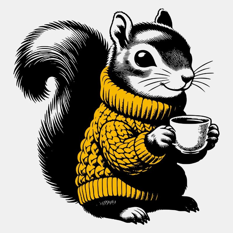 Eichhörnchen im Rollkragenpullover