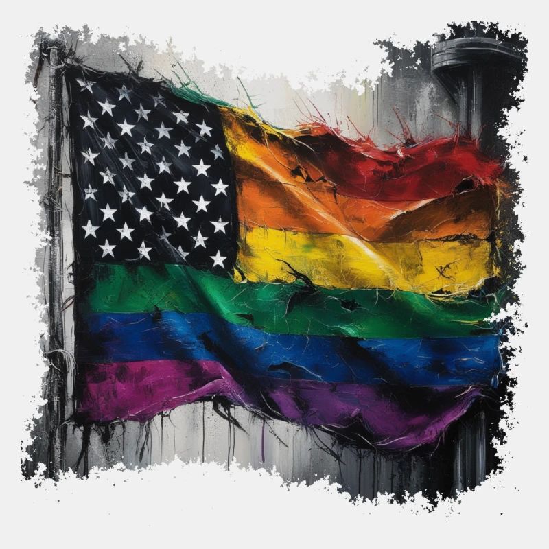 pride american rainbow flag