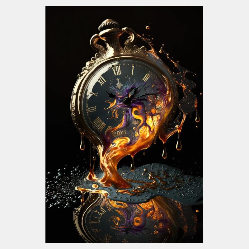 Fusion Montre de Poche Surréaliste