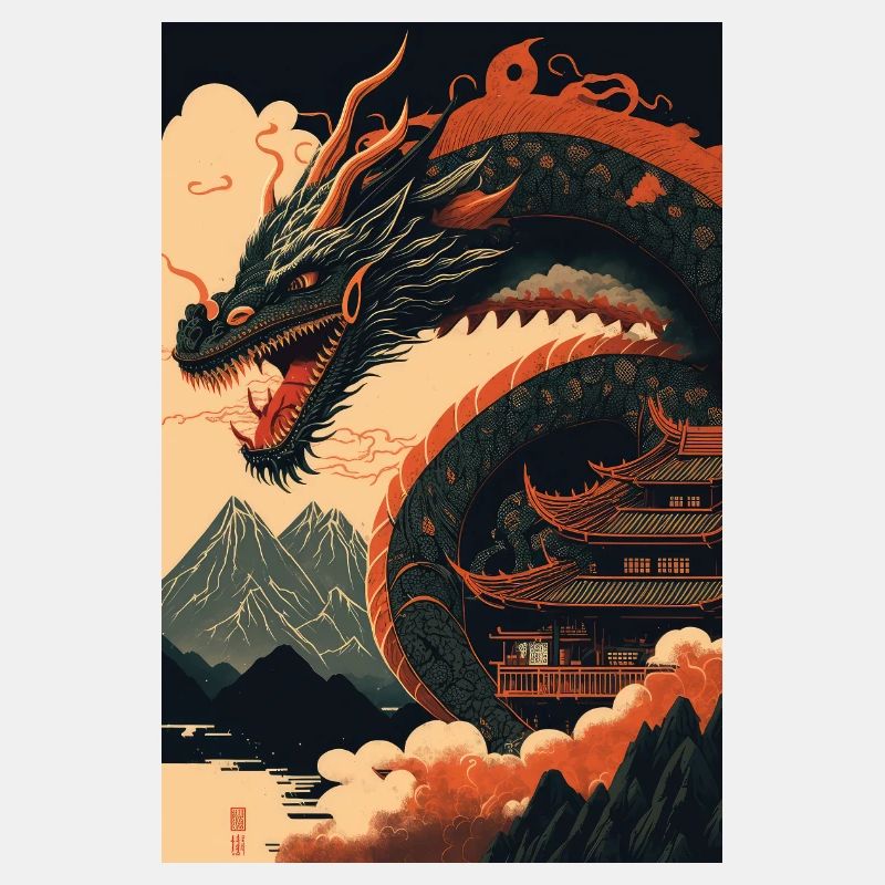 Japanischer Drache Chinesischer Drache