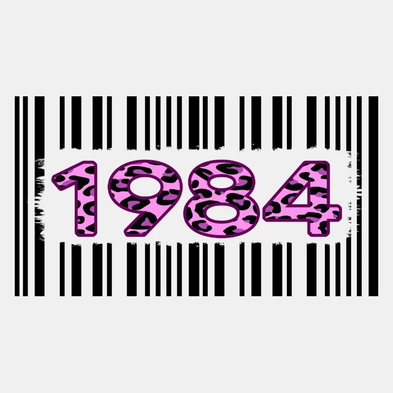 Anniversaire 1984 Anniversaire code-barres Rose Léopard
