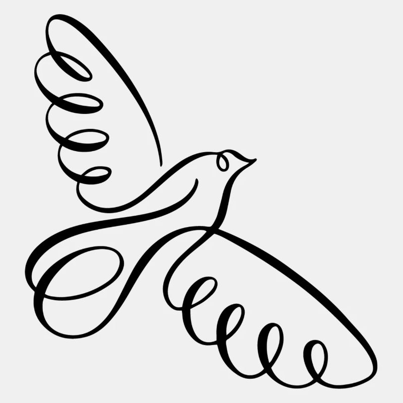 Pencil Line Type Oiseau
