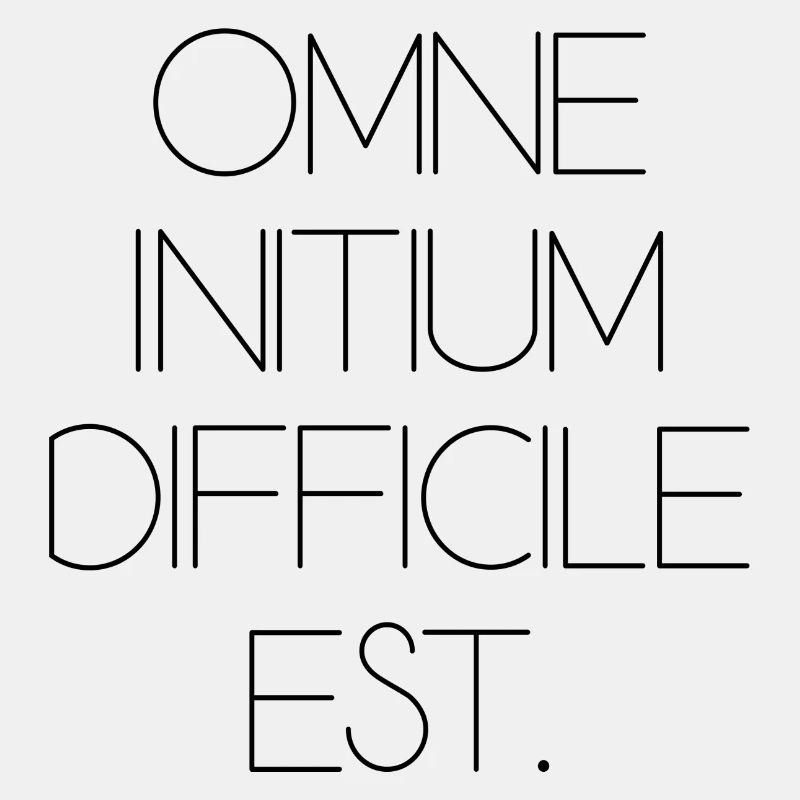 all beginning is difficult Latin quotation scripture