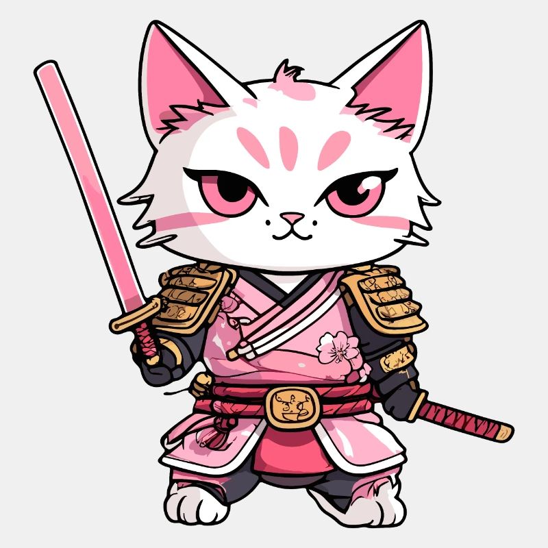 Samurai Katze & Kirschblüten #9