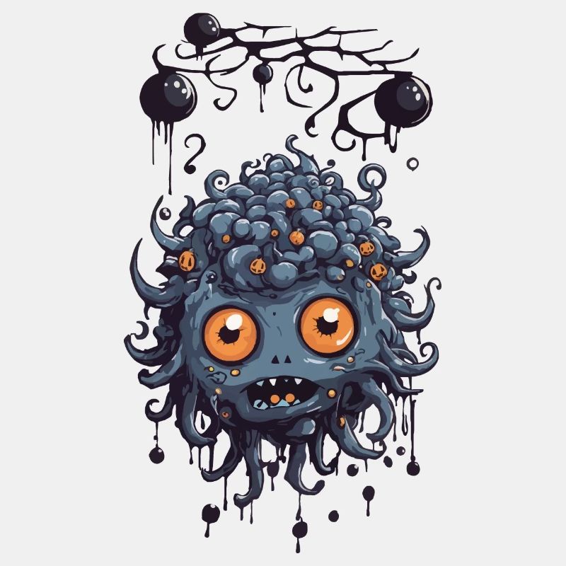 Slimy Darkness Monster Cute Creature