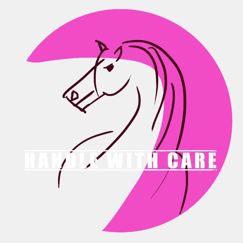 Cheval à ligne rose avec bande de soins