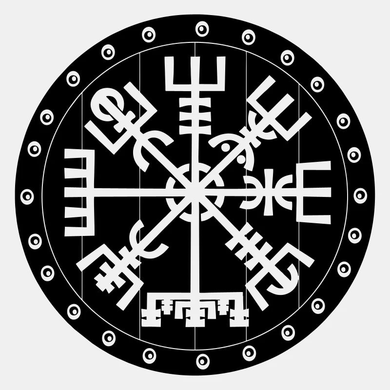 Vegvisir Viking compas in Vikng shield