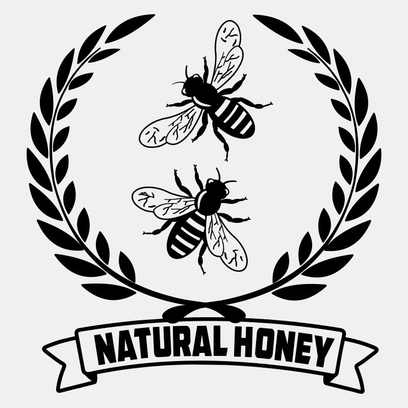 Bienen im Lorbeerkranz
