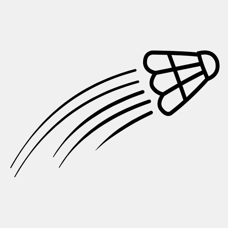 Badminton simple shuttle logo