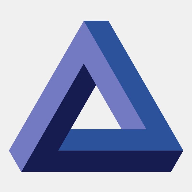 Optical illusion triangle