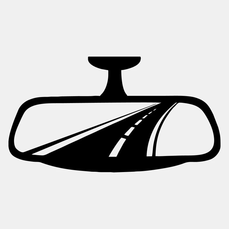 Car rearview mirror with motorway