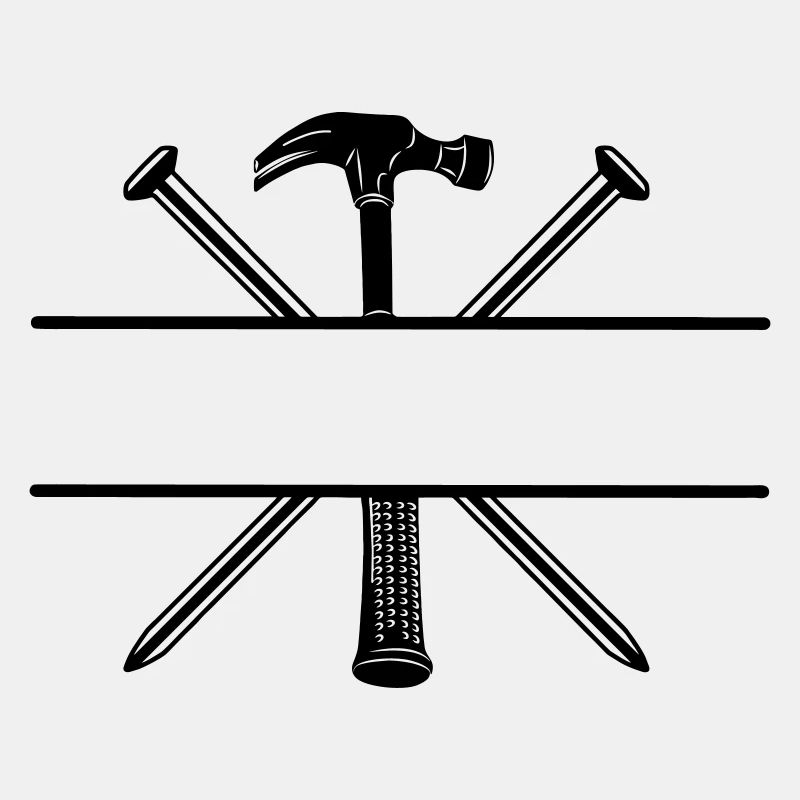 Carpenter Logo Nägel und Hammer