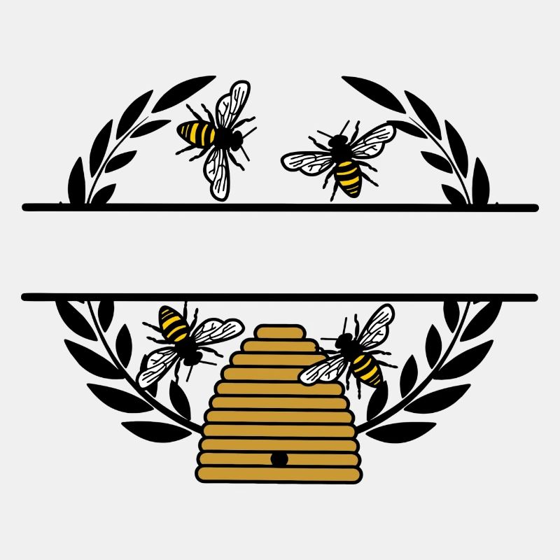 Bannière d’abeille avec ruche