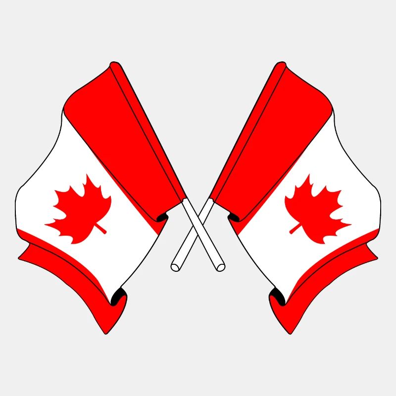 Drapeaux du Canada croisés