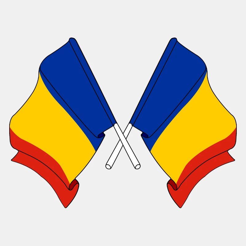 Deux drapeaux Drapeau de la Roumanie, drapeau horizontal m