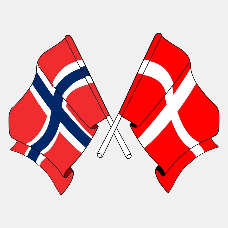 Drapeau de la Norvège, drapeau du Danemark