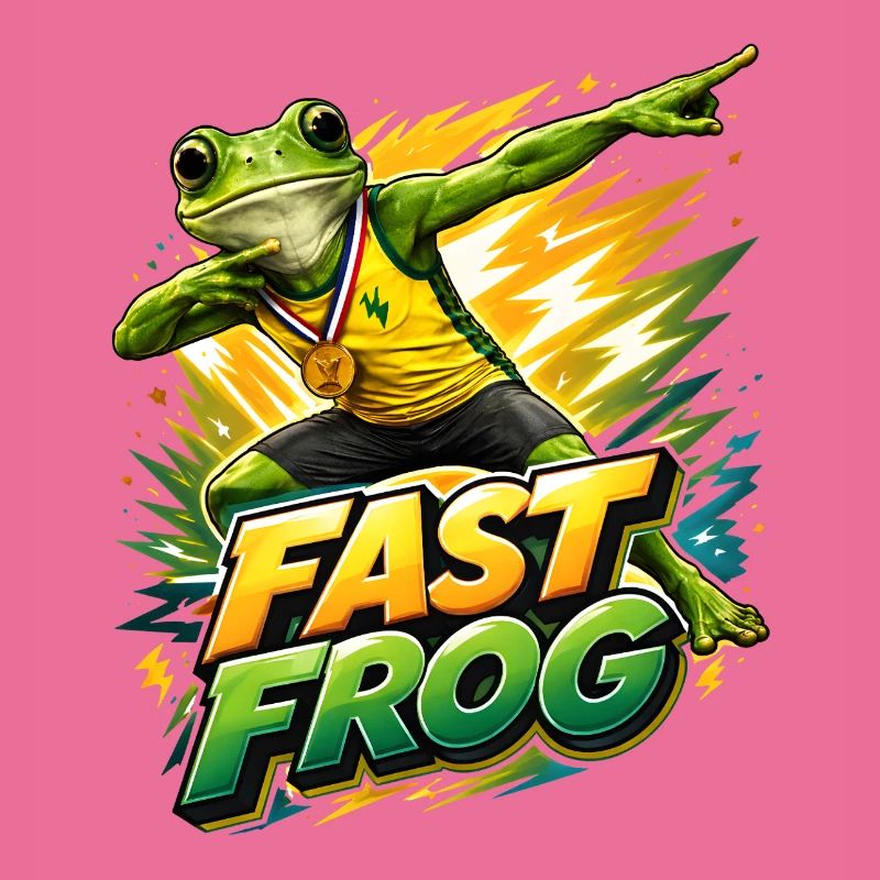 Frosch mit Goldmedaille