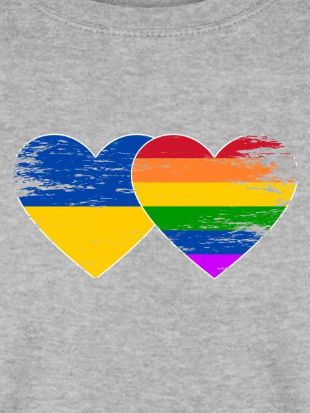 Ukraine Regenbogen Flagge Herz used