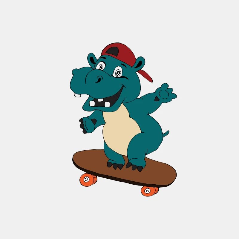 Kinder Skaten Hippo