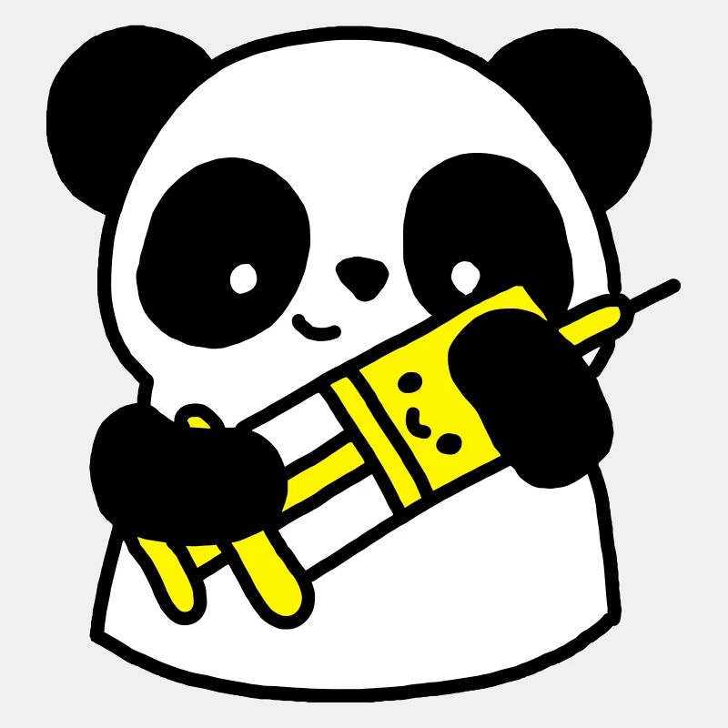 Panda Krankenschwester mit Spritze
