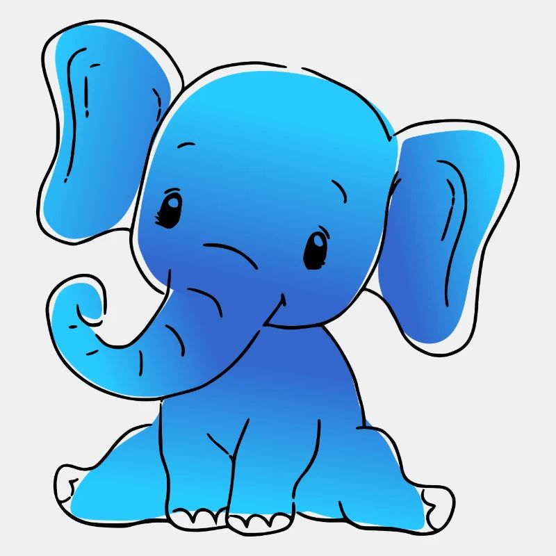 blauer Baby Elefant
