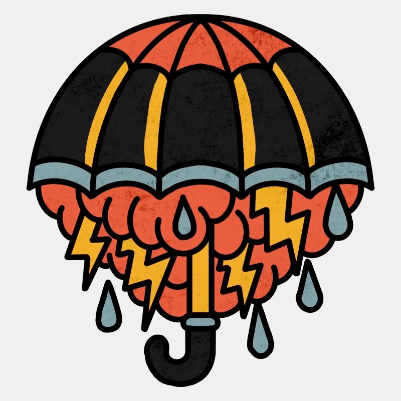 Regenschirm mit Regenwolke