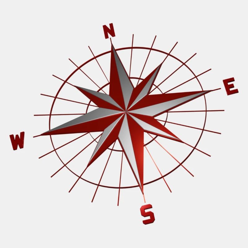 Compass red floating