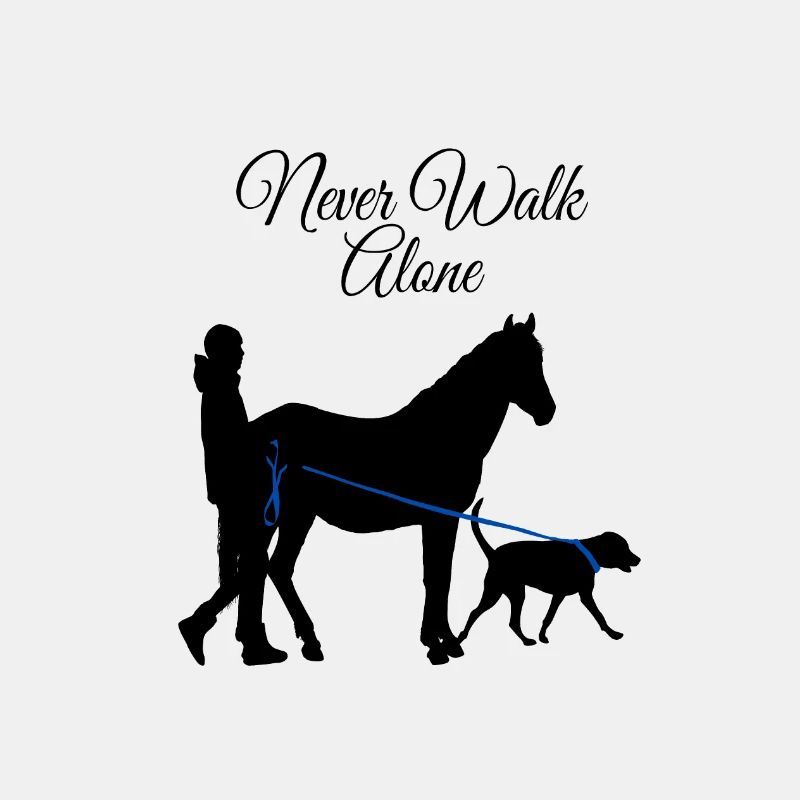 Ne marchez jamais seul chien cheval