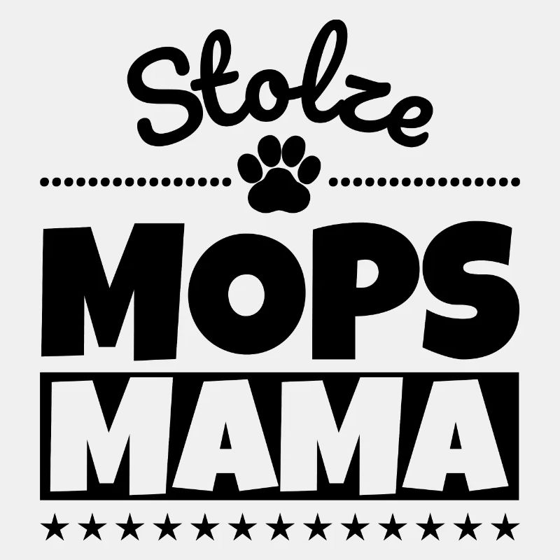 Stolze Mops Mama