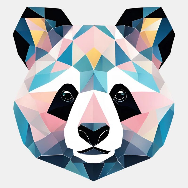 Geometric Panda Geschenk geometrisch