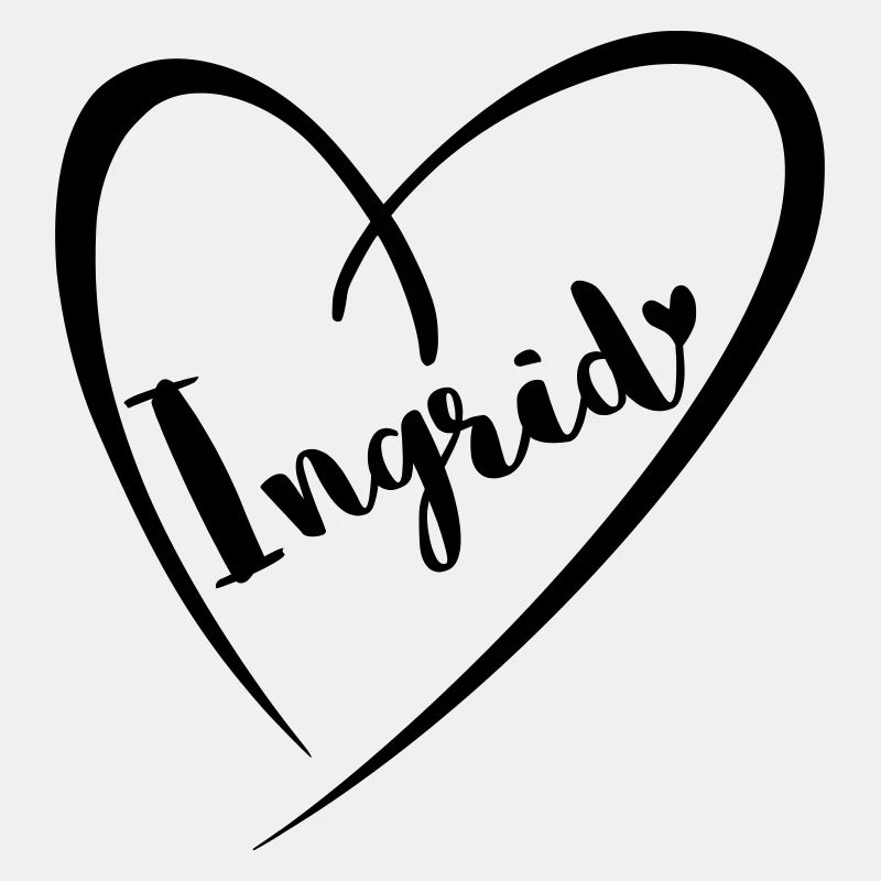 Ingrid surname First name in heart frame