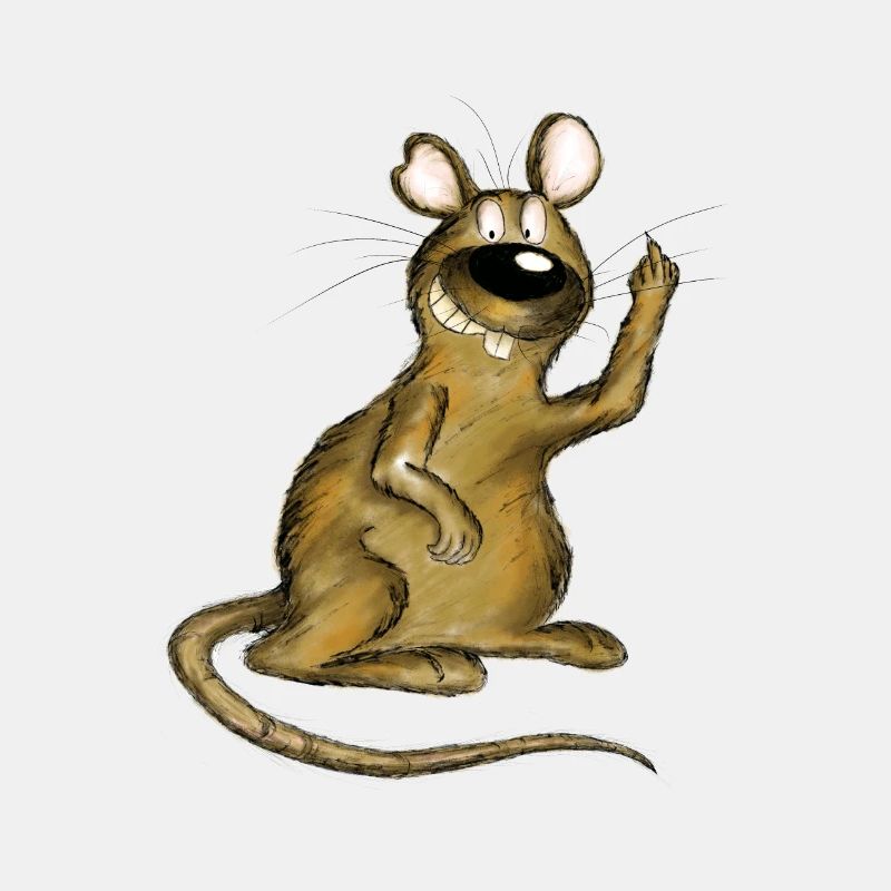 Ratten Cartoon, Geschenk zB Geburtstag, Nerd Ratte